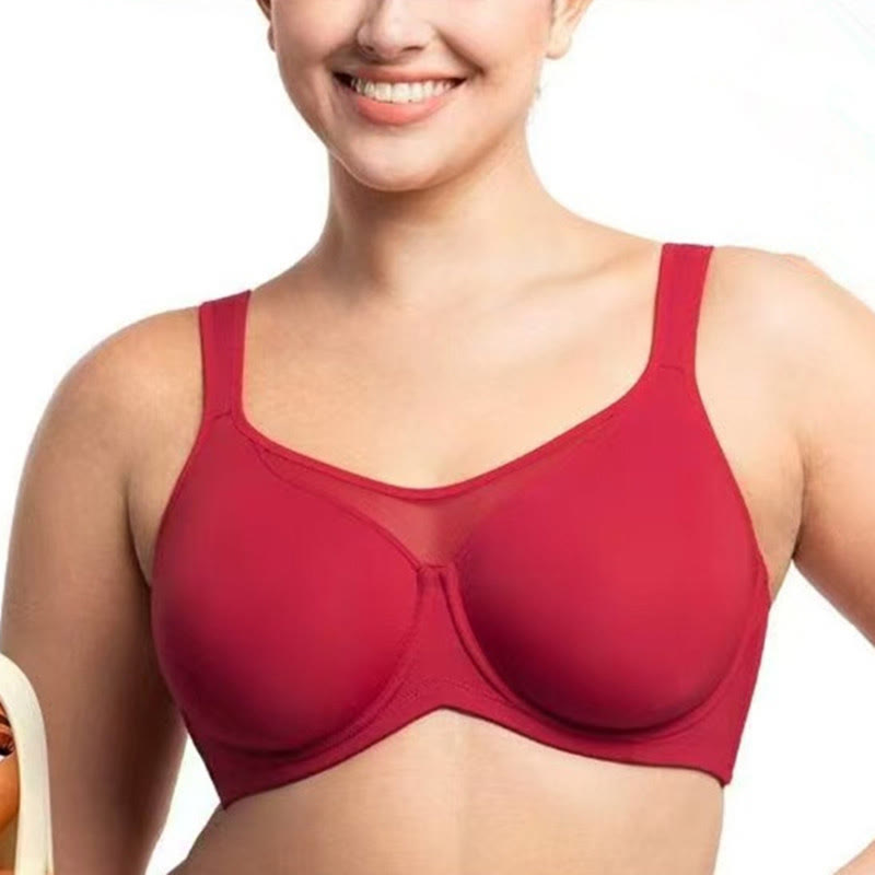 Soutien-gorge à couvrance totale et forme naturelle - Rouge - 46 - H - image 1