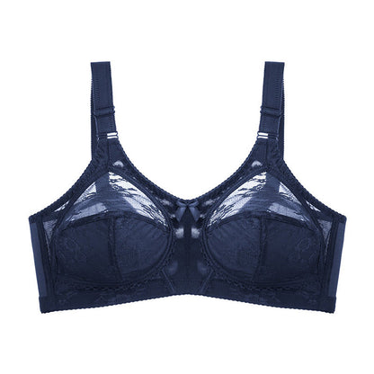 Soutiens-gorge à couvrance totale avec nœud en dentelle - Bleu foncé - 50 - D - image 10