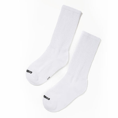 Chaussettes hautes en bambou grande taille, couleur unie (3 paires) - Blanc - EU40-44 (US7-10) - image 9