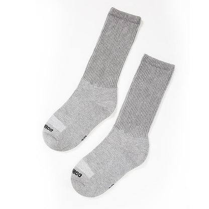 Chaussettes hautes en bambou grande taille, couleur unie (3 paires) - Gris - EU40-44 (US7-10) - image 10