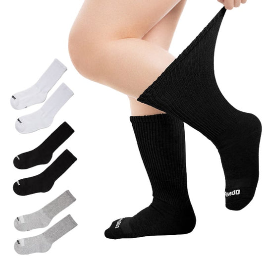 Chaussettes hautes en bambou grande taille, couleur unie (3 paires) - Multicolore - EU40-44 (US7-10) - image 0