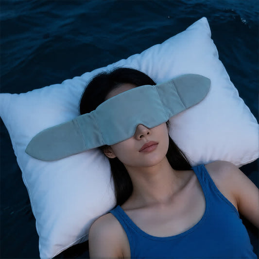 Masque de sommeil rafraîchissant lesté - Bleu - One Size - image 0