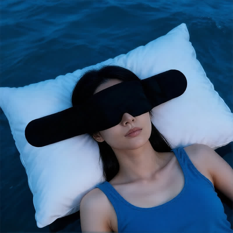 Masque de sommeil rafraîchissant lesté - Noir - One Size - image 1