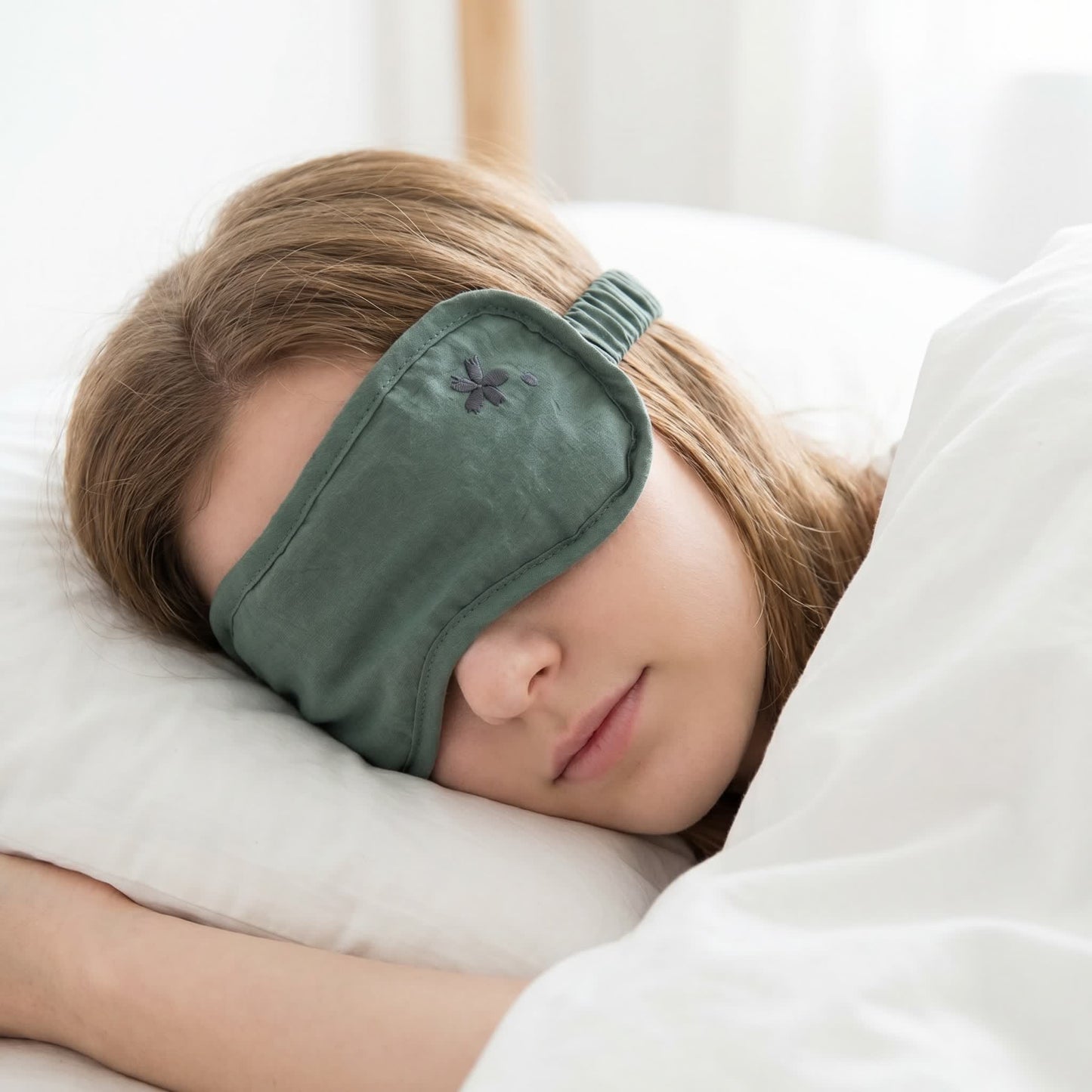 Masque de sommeil chauffant et rafraîchissant en coton - image 0