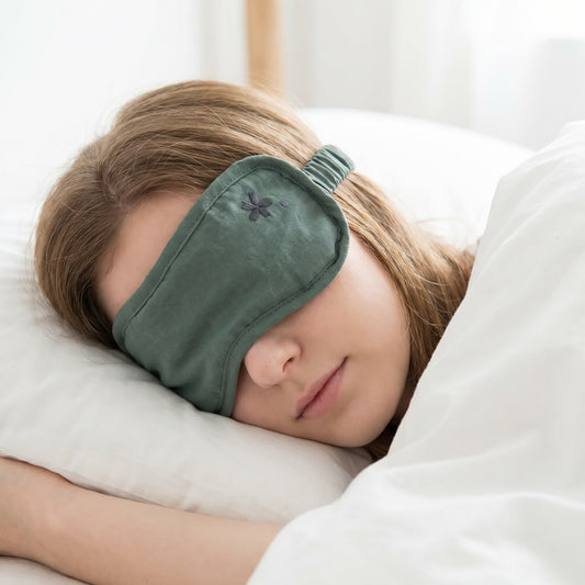 Masque de sommeil chauffant et rafraîchissant en coton - image 0