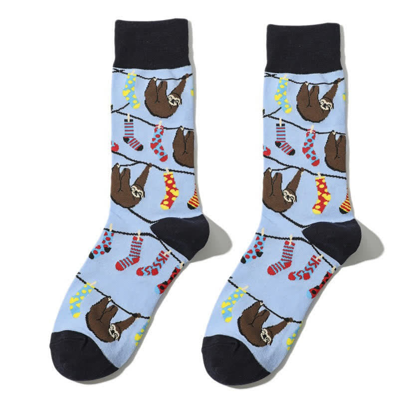 Chaussettes Sloth Grip Quarter (3 paires) - Bleu - EU38-45 (US5-11) - image 3