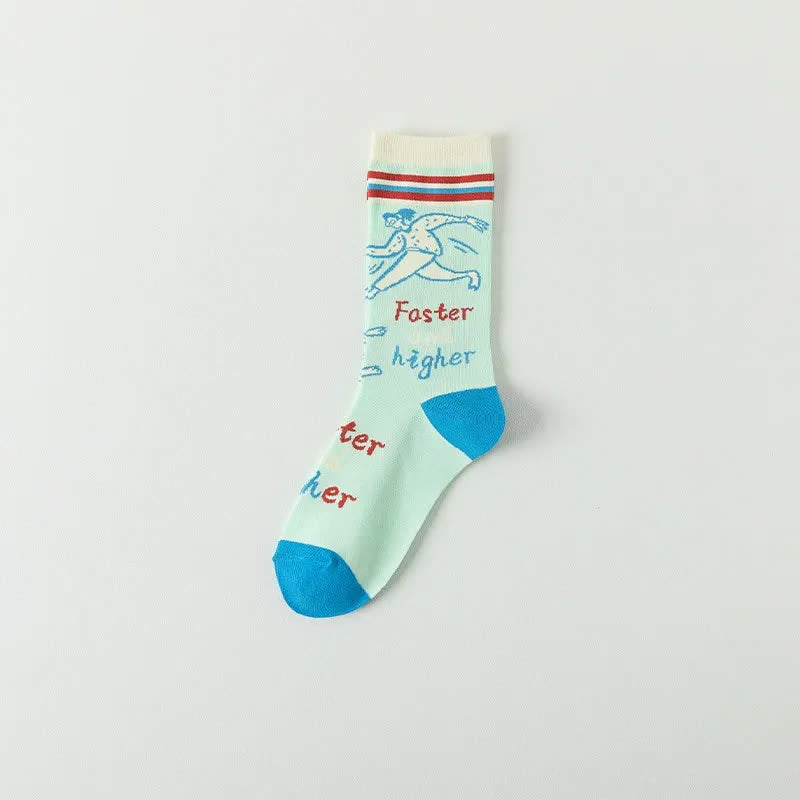 Chaussettes courtes à motifs de personnages de dessins animés mignons (4 paires) - Bleu - EU36-40(US3-7) - image 8
