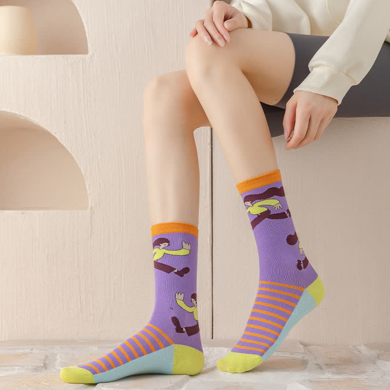 Chaussettes courtes à motifs de personnages de dessins animés mignons (4 paires) - image 5