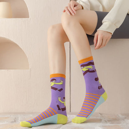 Chaussettes courtes à motifs de personnages de dessins animés mignons (4 paires) - image 5