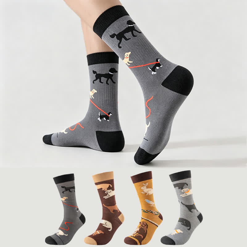 Chaussettes courtes pour chien et lapin joueurs - Multicolore - EU38-45 (US5-11) - image 0