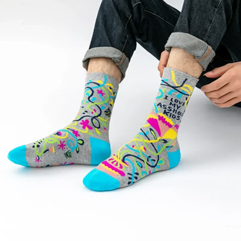 Chaussettes courtes à motifs floraux colorés et amusants (5 paires) - image 3
