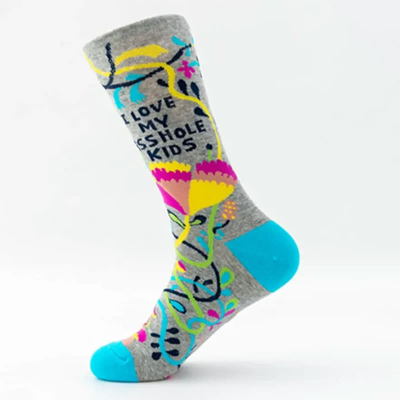 Chaussettes courtes à motifs floraux colorés et amusants (5 paires) - image 4