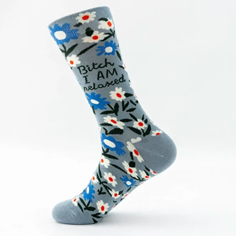 Chaussettes courtes à motifs floraux colorés et amusants (5 paires) - image 5