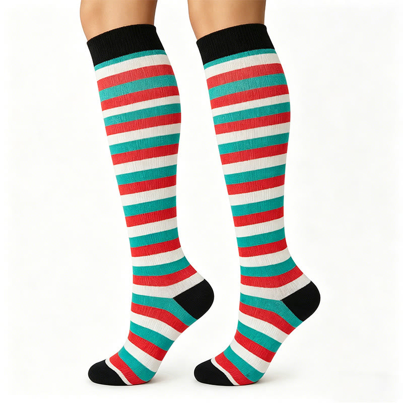 Chaussettes de compression à rayures drapeau (5 paires) - Mexique - S/M - image 5
