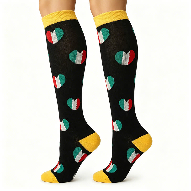 Chaussettes de compression sport drapeau britannique (6 paires) - Noir - S/M - image 1