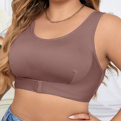 Soutien-gorge de sport sans armatures à fermeture avant - Violet - 4XL - image 4