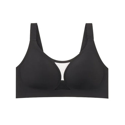 Soutien-gorge sans armatures en maille confortable - Noir - 48 - F - image 2