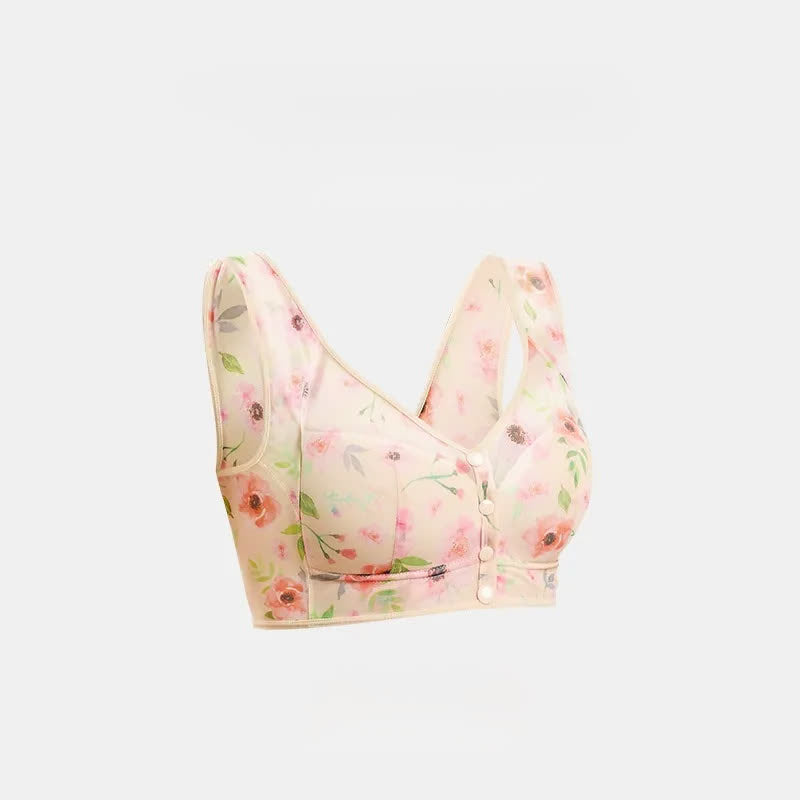 Soutien-gorge sans armatures à fermeture florale sur le devant - Nu - 6L - image 5