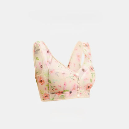 Soutien-gorge sans armatures à fermeture florale sur le devant - Nu - 6L - image 5