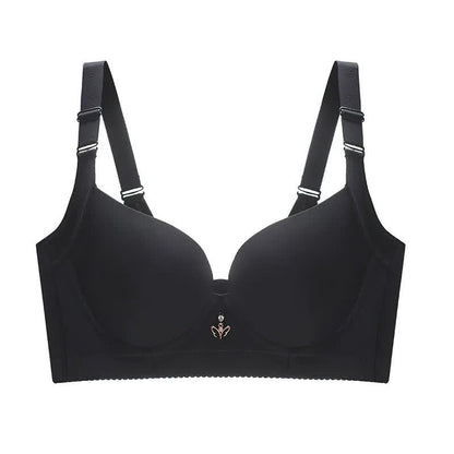 Soutien-gorge souple sans coutures à armatures - Noir - 48 - D - image 4