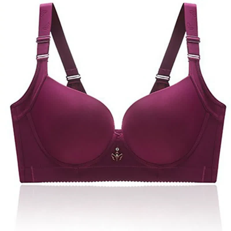 Soutien-gorge souple sans coutures à armatures - Violet - 48 - D - image 6