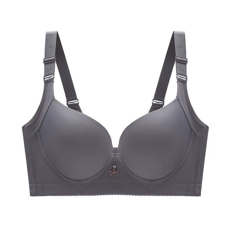 Soutien-gorge souple sans coutures à armatures - Gris - 48 - D - image 2
