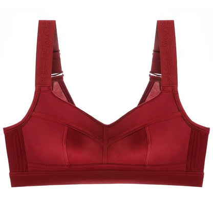 Soutien-gorge sans armatures à bretelles larges - Rouge - 52 - E - image 4