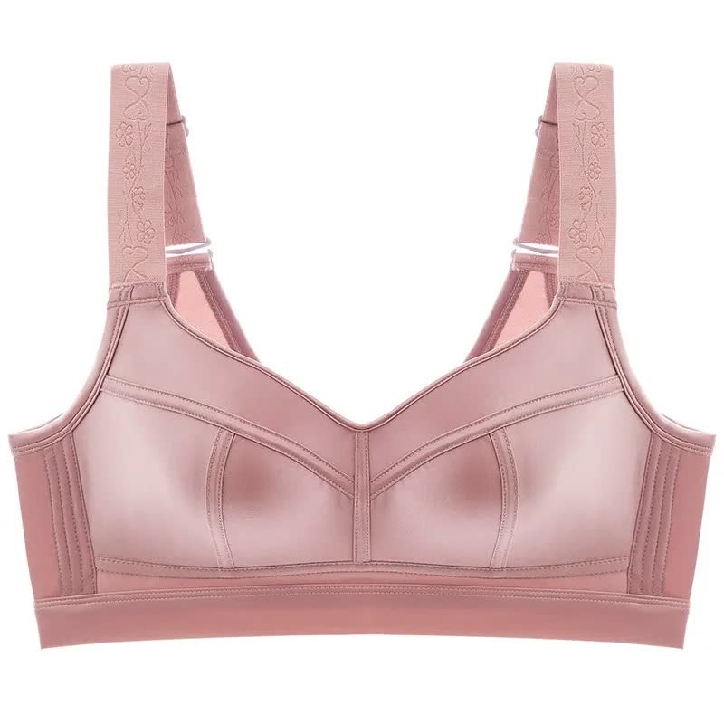 Soutien-gorge sans armatures à bretelles larges - Rose - 52 - E - image 2