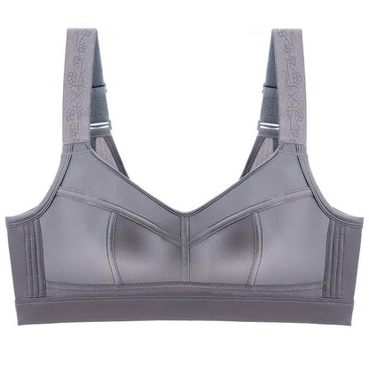 Soutien-gorge sans armatures à bretelles larges - Gris - 52 - E - image 5