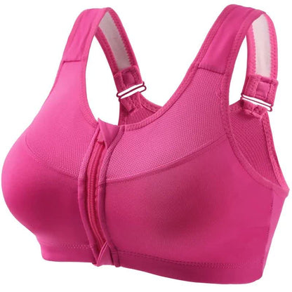 Soutien-gorge de sport sans armatures avec fermeture éclair sur le devant (lot de 2) - Rose - 5XL - image 7