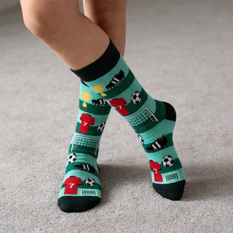 Chaussettes de football rayées en coton (3 paires) - image 3