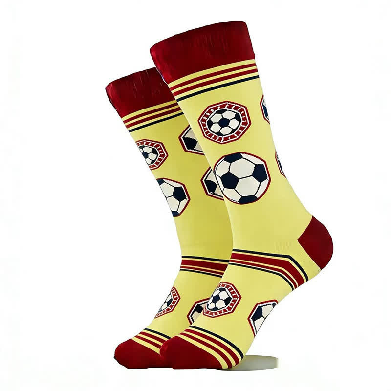 Chaussettes courtes tendance à motif football (5 paires) - image 10