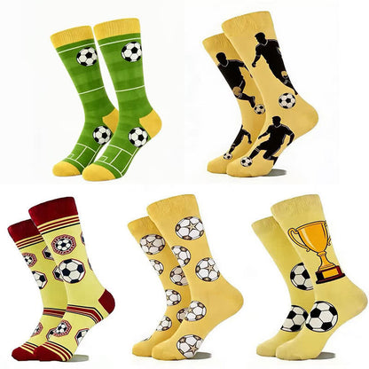 Chaussettes courtes tendance à motif football (5 paires) - Multicolore - EU39-44(US6-10) - image 6