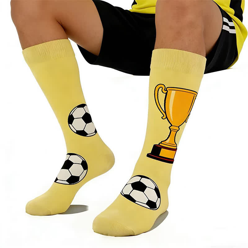 Chaussettes courtes tendance à motif football (5 paires) - image 3