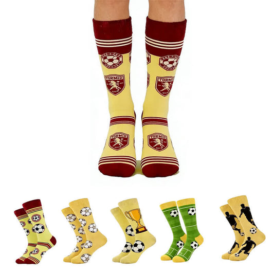 Chaussettes courtes tendance à motif football (5 paires) - image 0