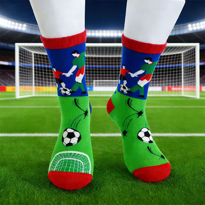 Chaussettes courtes respirantes en coton avec slogan de football (6 paires) - image 1