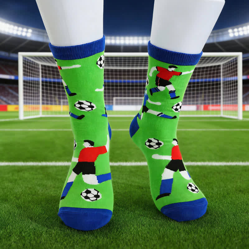 Chaussettes courtes respirantes en coton avec slogan de football (6 paires) - image 4