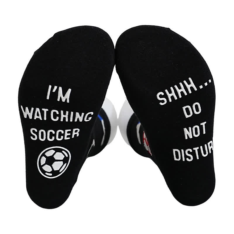 Chaussettes courtes respirantes en coton avec slogan de football (6 paires) - image 7