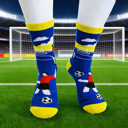 Chaussettes courtes respirantes en coton avec slogan de football (6 paires) - image 3