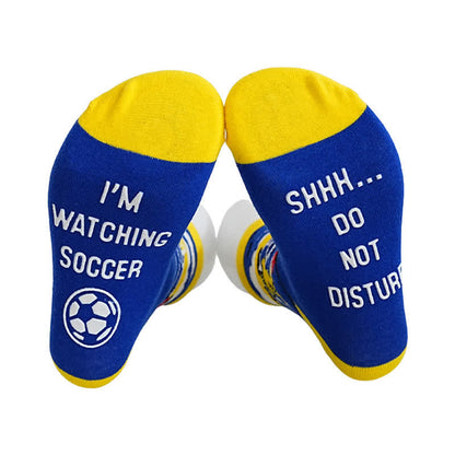 Chaussettes courtes respirantes en coton avec slogan de football (6 paires) - image 9