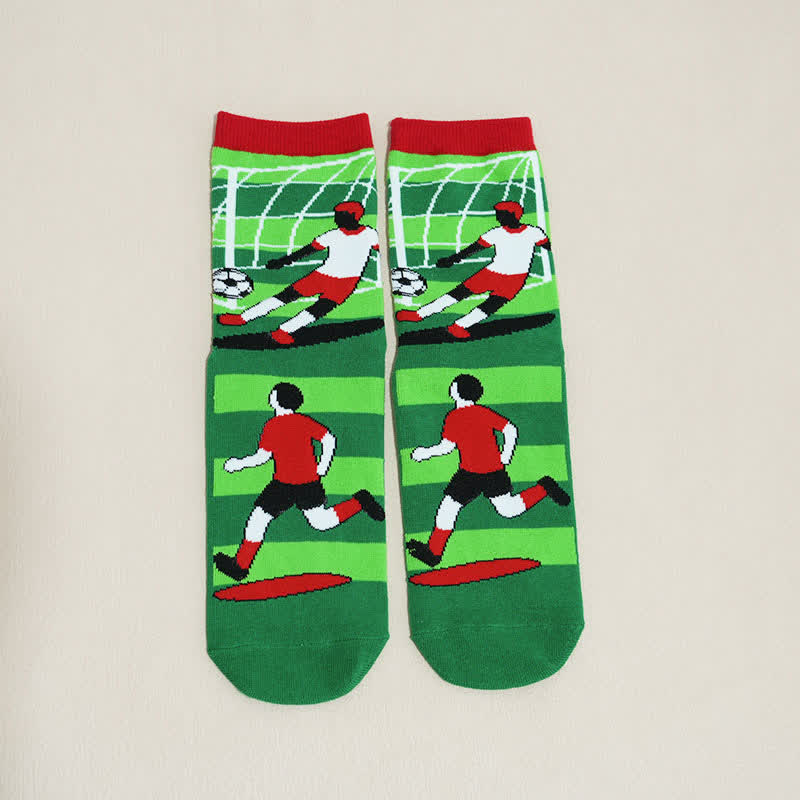 Chaussettes courtes respirantes en coton avec slogan de football (6 paires) - image 19