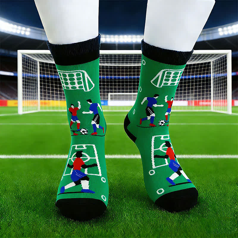 Chaussettes courtes respirantes en coton avec slogan de football (6 paires) - image 5