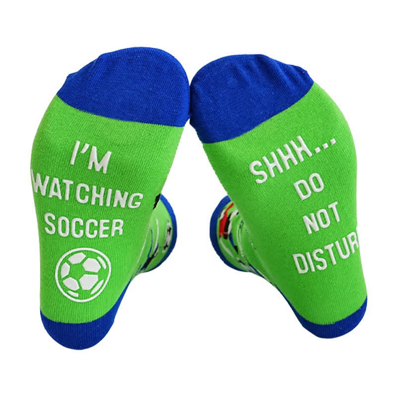 Chaussettes courtes respirantes en coton avec slogan de football (6 paires) - image 11