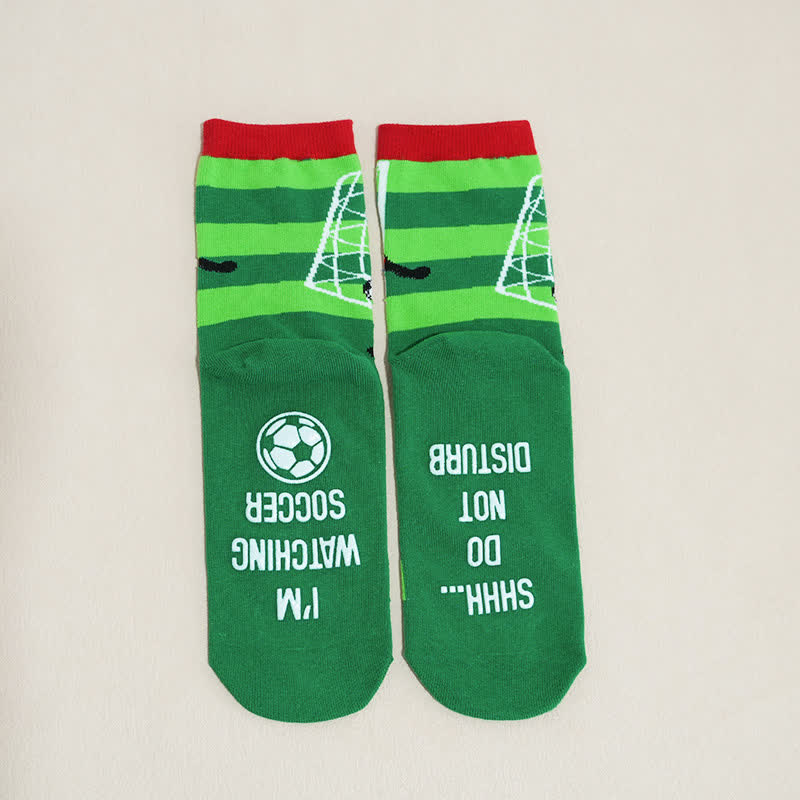 Chaussettes courtes respirantes en coton avec slogan de football (6 paires) - image 20