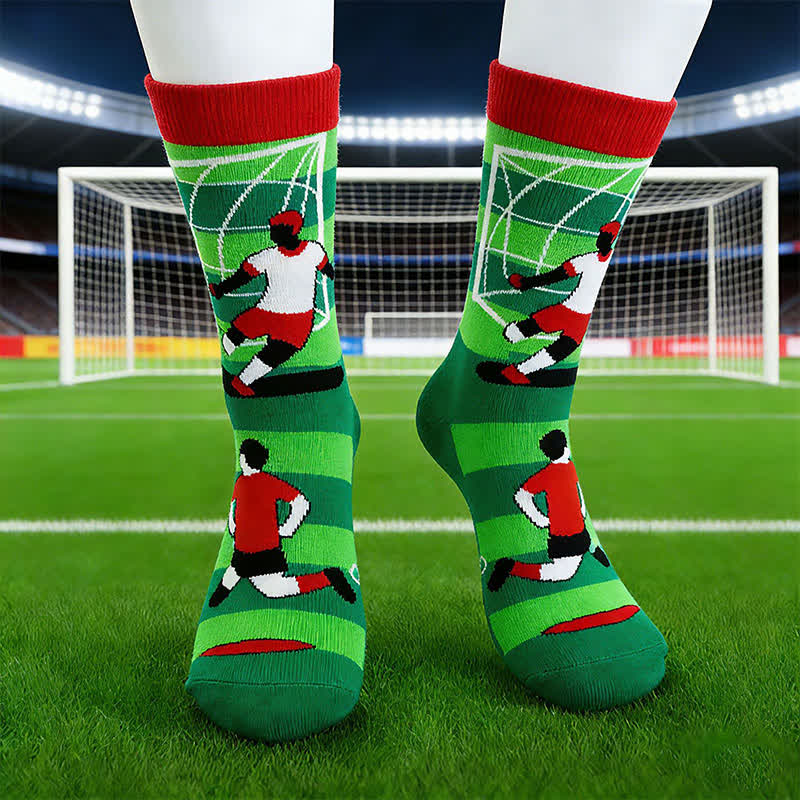 Chaussettes courtes respirantes en coton avec slogan de football (6 paires) - image 6