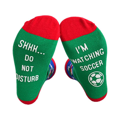 Chaussettes courtes respirantes en coton avec slogan de football (6 paires) - image 10