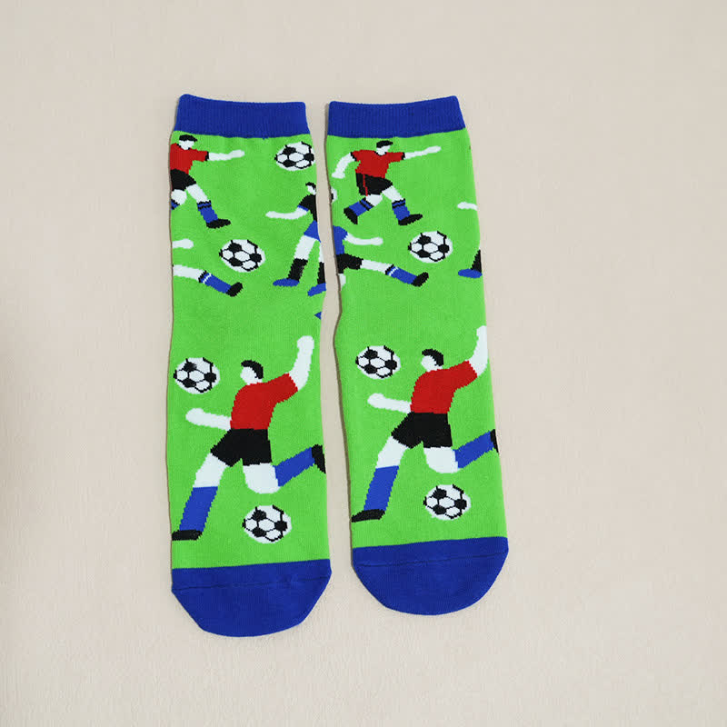 Chaussettes courtes respirantes en coton avec slogan de football (6 paires) - image 26