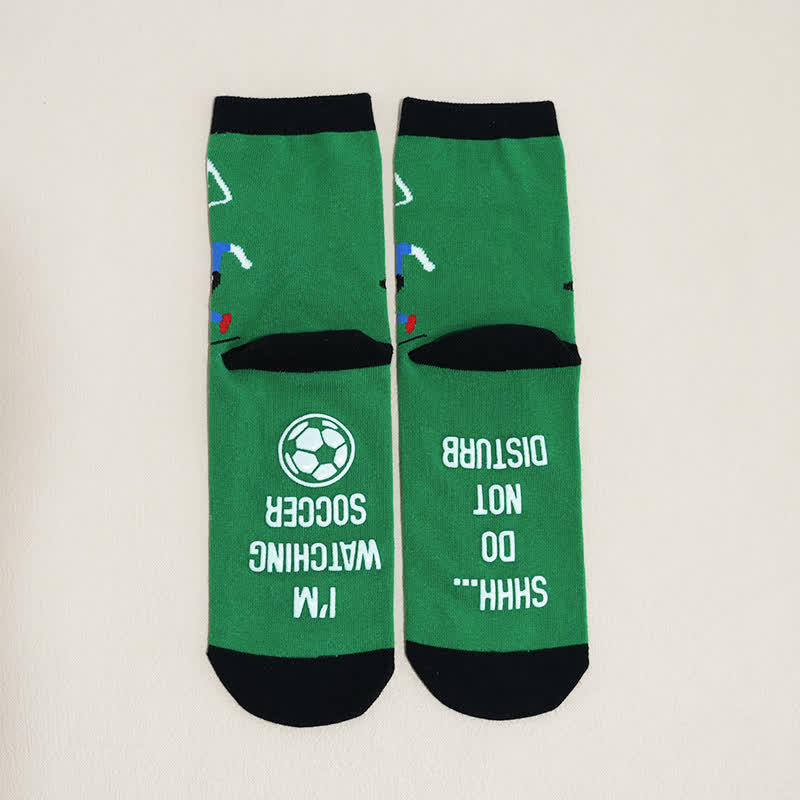 Chaussettes courtes respirantes en coton avec slogan de football (6 paires) - image 18