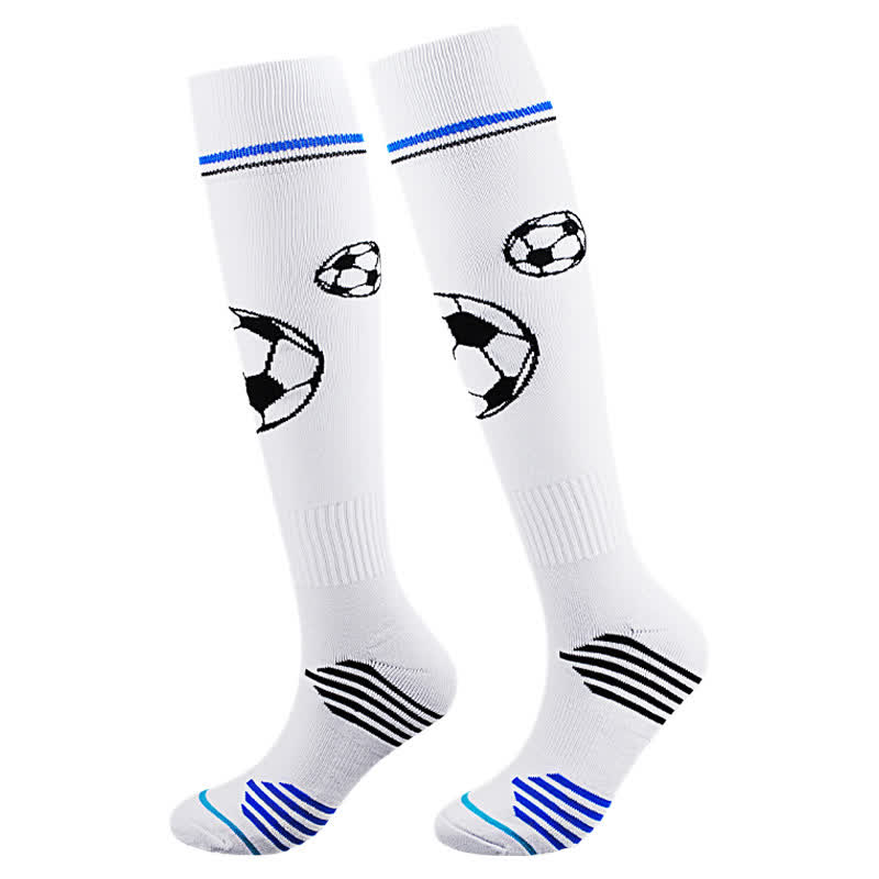 Chaussettes de football montantes rembourrées pour l'entraînement (2 paires) - Blanc - L - image 3