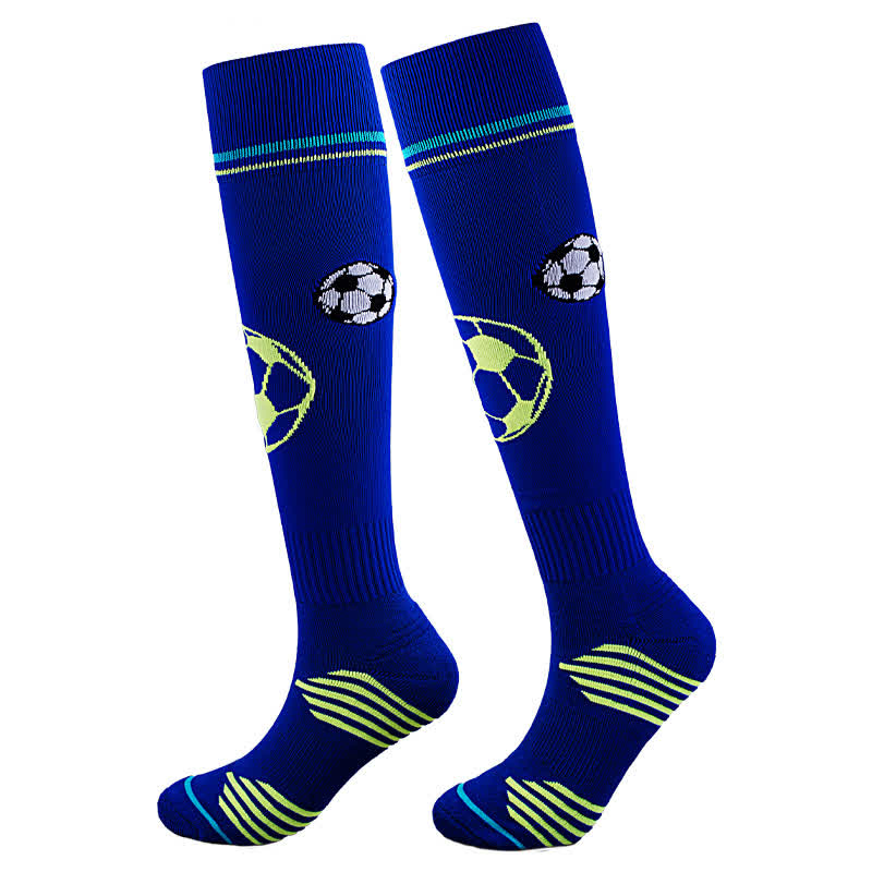 Chaussettes de football montantes rembourrées pour l'entraînement (2 paires) - Bleu - L - image 4